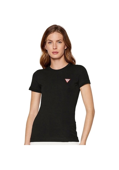 Guess Bisiklet Yaka Kadın T-shirt Siyah