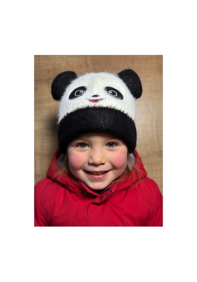 Mollycrush Sevimli Panda Figürlü Çocuk Beresi - Kulaklı Peluş Tasarım Uniseks Kışlık Şapka Siyah Mollycrush Sevimli Panda Figürlü Çocuk Beresi - Kulaklı Peluş Tasarım Uniseks Kışlık Şapka Siyah