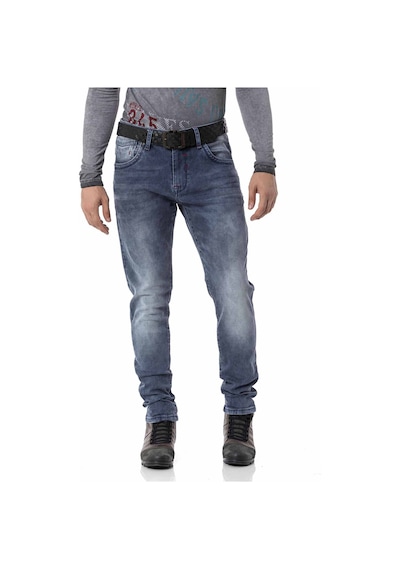 CD811 Fitilli Mavi Erkek Jeans Pantolon Mavi