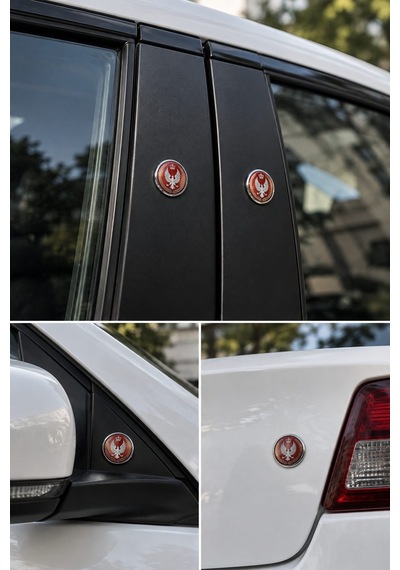 Çift Kartal Desenli Elite Arma 4 Cm Araç Motor Bisiklet Sticker