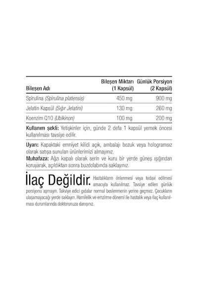 Canfeza Sezgin Koenzim Q10 - Spirulina