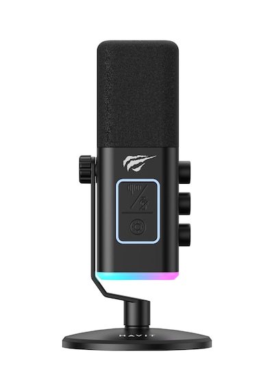 Havit Gamenote Gk71 Rgb Profesyonel Yayıncı Oyuncu Mikrofonu Type-c Xlr 24bit/192kh