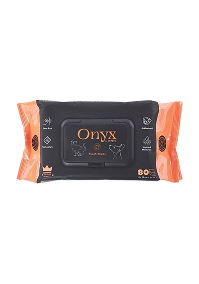 M-pets Onyx Şeftali Kokulu Kedi Ve Köpek Temizleme Mendili 80li 244-72033.01
