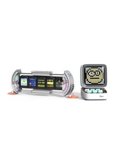 Divoom Ditoo Pro Mavi Bluetooth Hoparlör + Times Gate Dijital Led Ekran Seti