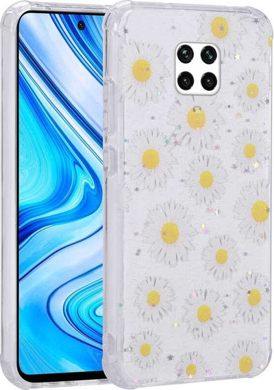 Kilifone - Redmi Note 9s Uyumlu Kılıf Simli Desenli Kamera Korumalı Parlak Popy Kapak - Kulübe - T23655
