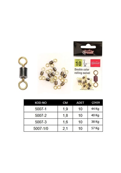 Captain 5007 Rulmanlı Fırdöndü 10lu Paket Black Gold Standart - 3