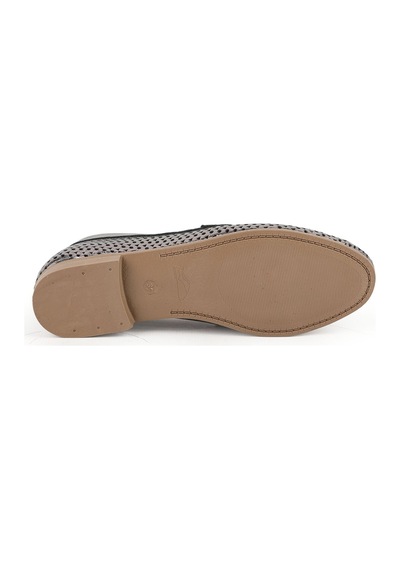 Libero L081.25204 Örgü Desenli Püskül Detaylı Esnek Termo Taban Kadın Loafer Platin