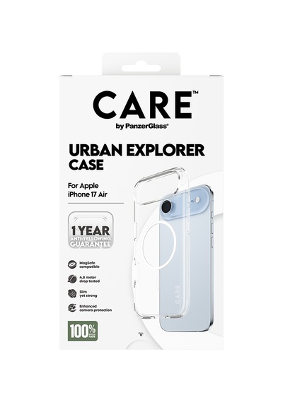 Care By Panzerglass Flagship Apple Uyumlu iPhone Air Transparent Urban Explorer Beyaz Magsafe Kılıf