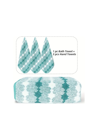 Aileler Ve Misafirler İçin Uygun Dayanıklı Ve Uzun Ömürlü Mikrofiber Malzemeli 4 Adet Banyo Havlusu Blue Diğer