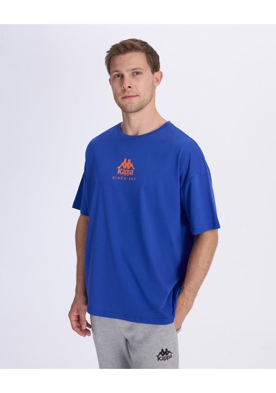 Kappa Chibaf Tee Erkek Mavi Oversize Tişört