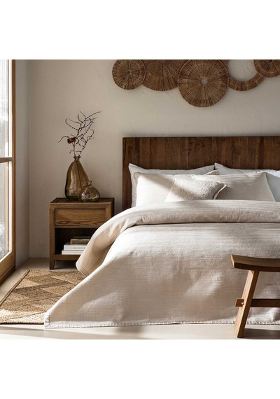 Lavin %100 İpek Yatak Örtüsü Seti 240x260cm Fildişi