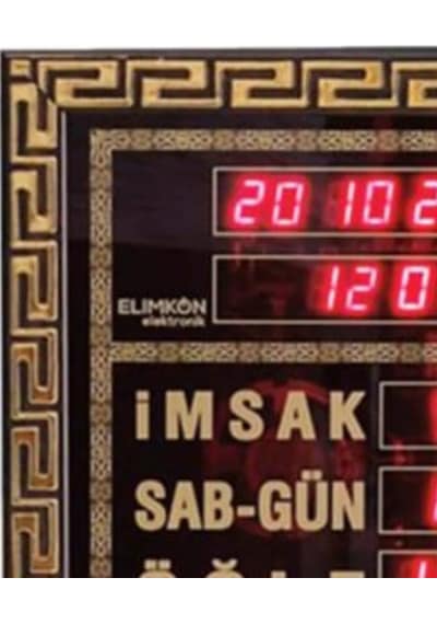 Elimkon Ev Ofis Tipi Deoratif İmsakiye Altın