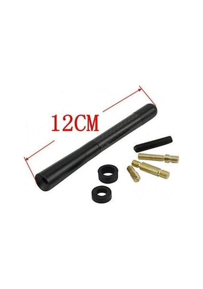 Her Araca Uygun Alüminyum Vidalı Karbon Fiber Oto Radyo Anten Çubuğu