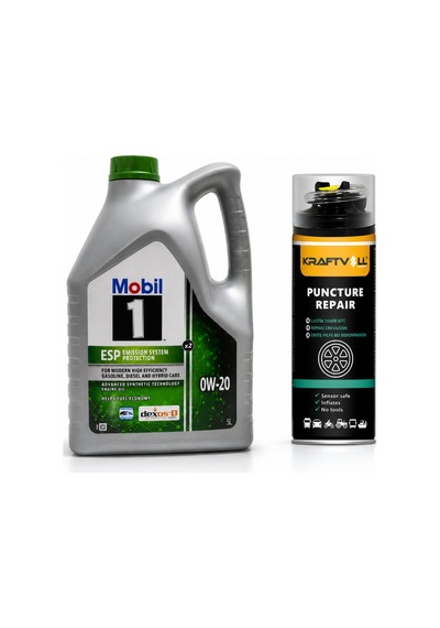 Mobil 1 Esp X2 0W-20 Motor Yağı 5 L + Lastik Tamir Kiti 400 ML
