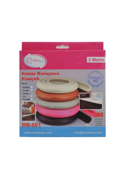Miny Baby Kauçuk Kenar Koruyucu-Black Çok Renkli