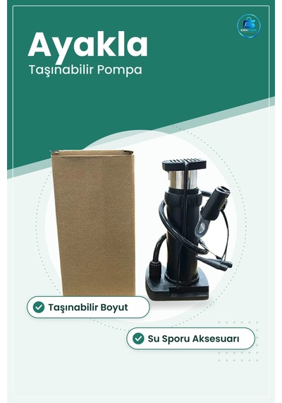 Mini Ayak Şişirme Pompası Taşınabilir Su Sporu Ekipmanı Pratik Ku