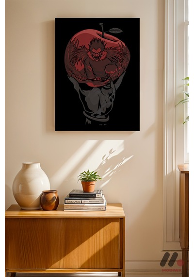 Death Note Elma Anime Poster, Çerçevesiz Yüksek Kalite Duvar Afişi - Anime Severlere Özel Hediye