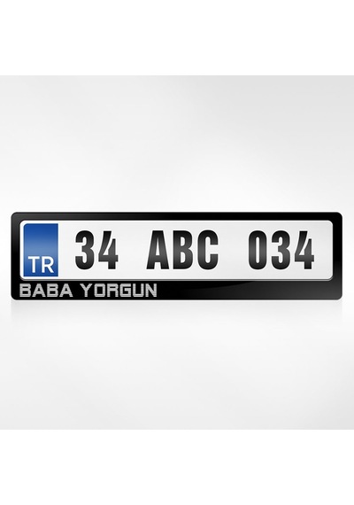 Kişiye Özel Baba Yorgun Yazılı Plakalık 254897394