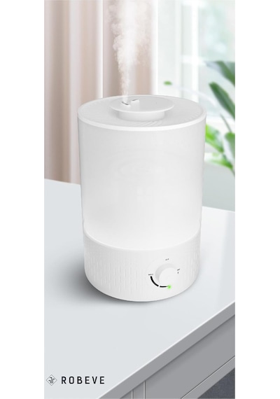 Robeve Rbh-02 Ultrasonik Hava Nemlendirici Aroma Difüzörü 4 Litre Buhar Makinesi 4l Nemlendirici - Otomatik Kapanma S