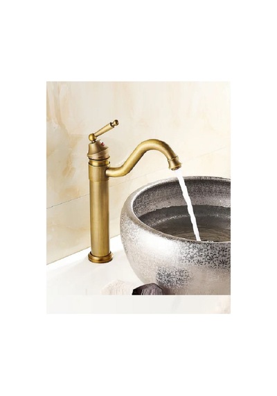 Rena Design Rustik Antik Lavabo Bataryası Banyo Çanak Musluğu Eskitme Osmanlı Lavabo Armatür Otantik Bakır Inox