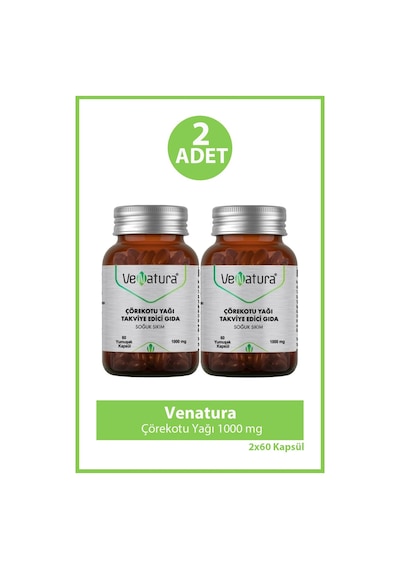 Venatura Çörekotu Yağı 1000 Mg 60 Yumuşak Kapsül 2 Adet