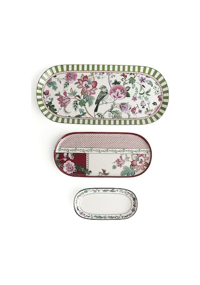 Lucky Art Madeline Bone 3 Lü Oval Sunumluk Seti Lyfw 031 Çok Renkli