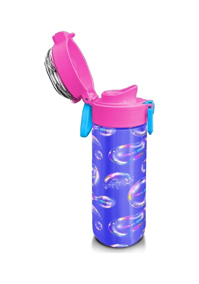 Coral High Kids Lavanta Pembe Baloncuk Desenli Pipetli Ve Direkt İçim Çelik Termos 500 Ml 31981 Lavanta - Pembe