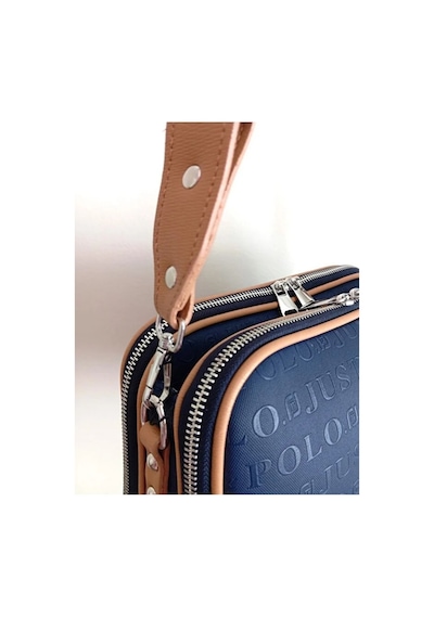 Just Polo Kadın 3d Baskılı Ayarlanabilir Askılı Şık Omuz Çantası Ebat: 16 X 26 Cm Lacivert - Taba 53766510