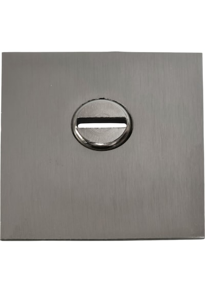 Kare Çelik Kapı Rozeti Çelik Emniyet Aynası Metal Kapağı Seti Saten Gri