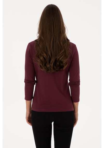 U.S. Polo Assn. Kadın Bordo Basic Polo Yaka Sweatshırt 50307755-VR177 U.S. Polo Assn. Kadın Bordo Basic Polo Yaka Sweatshırt 50307755-VR177