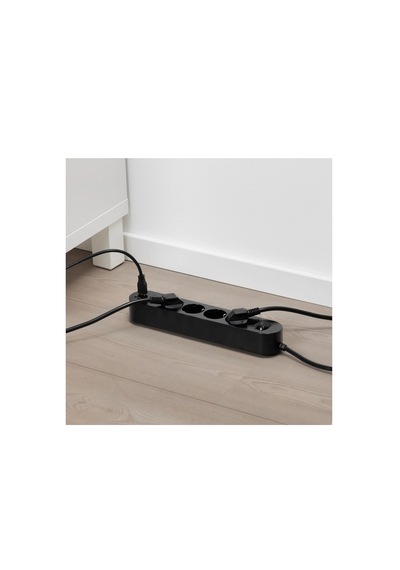 Ikea Koppla 2 Usb Girişli 4'lü Priz, Beyaz, 3 M