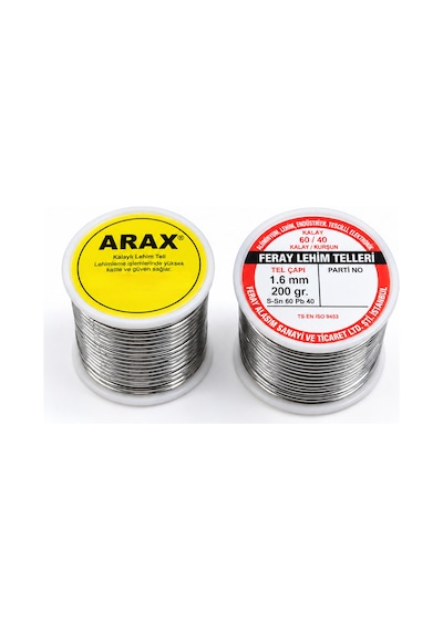 Feray Arax Lı Lehim Teli 1.6 Mm / 200 Gr - 60/40 Arax