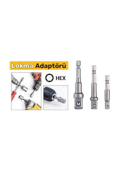 Sgs1834 Hex Lokma Adaptörü 3/8 - 65mm