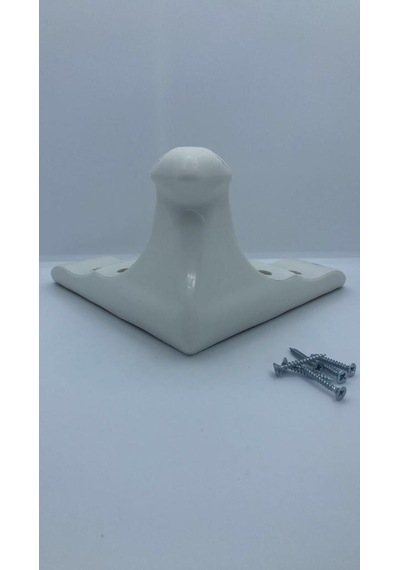 Karakoçaksesuar Karakoç, Lüx 12Cm Dekoratif Plastik Beyaz Mobilya Ayağı (4 Adet)