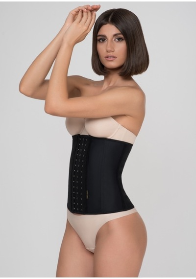 Mistirik Tvigoso Model 4 Agraflı Kopçalı Sıkılaştırıcı 3 Bölge Etkili Toparlayan Askısız Latex Siyah Renk