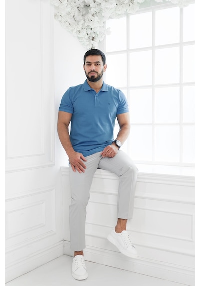 Paul Martin Polo Yaka Regular Fit T-Shirt Mavi