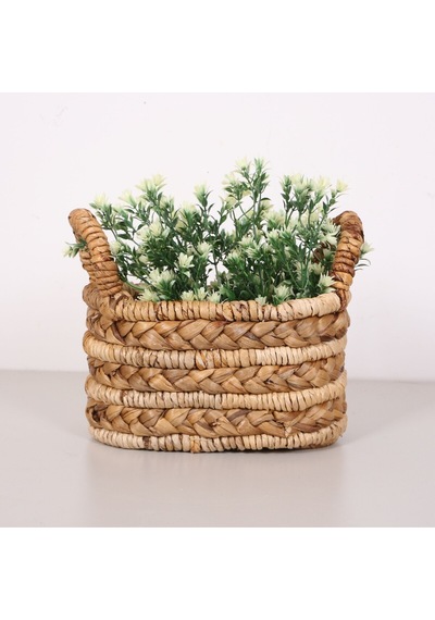 Söbe Oval Ekmek-havlu- Saklama Sepeti 30x21x24 Cm Bej
