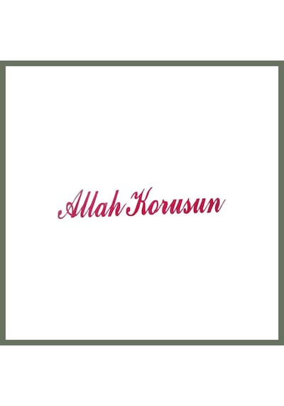Bezos Allah Korusun Yazılı Oto Sticker Kırmızı 14x3cm Bezos1