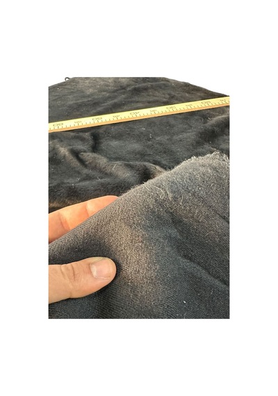Densewool %90 Yün Sık Dokuma Peluş Kumaş Siyah 140x90 Cm Siyah Siyah