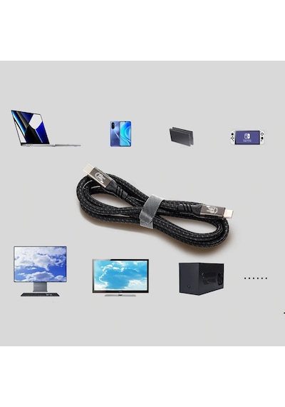 Redclick Qg01 Type-c To Type-c Usb4 Pd Data Şarj Kablosu 240w 40gbps 8k 60hz 1.2 Metre