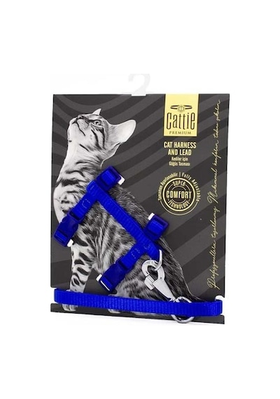 Doggie Kedi Göğüs & Gezdirme Takımı Mavi 1 x 25 - 40 CM