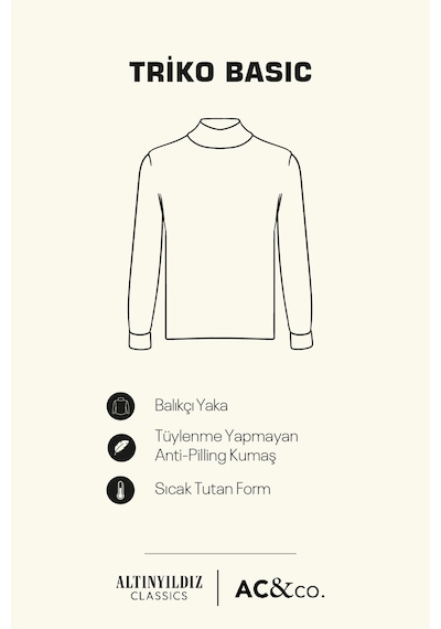 AC&Co / Altınyıldız Classics Erkek Bej Tüylenme Yapmayan Anti Pilling Özellikli Standart Fit Tam Balıkçı Yaka Triko 4A4923100004BEJL Bej AC&Co / Altınyıldız Classics Erkek Bej Tüylenme Yapmayan Anti Pilling Özellikli Standart Fit Tam Balıkçı Yaka Triko 4A4923100004BEJL Bej
