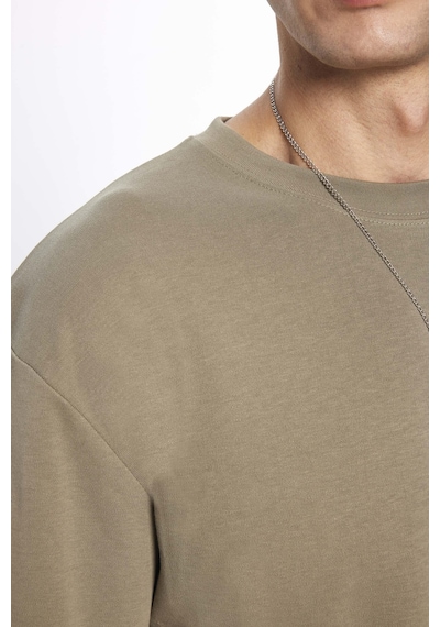 Tudors Unisex Oversize Geniş Kesim %100 Pamuk Yumuşak Dokulu Basic Bisiklet Yaka Haki Tişört-31704 Haki Tudors Unisex Oversize Geniş Kesim %100 Pamuk Yumuşak Dokulu Basic Bisiklet Yaka Haki Tişört-31704 Haki