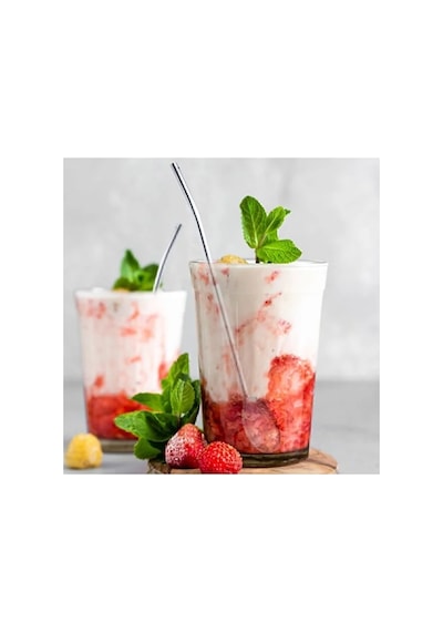 Mucit Home Kaşıklı Milkshake Pipeti Gümüş Paslanmaz Çelik 6'lı Pipet Seti+ 1 Adet Temizleme Fırçası