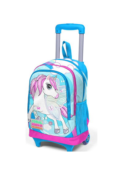 Coral High Kids Mavi Neon Pembe Unicorn Desenli Üç Bölmeli Işıklı Teker 23911