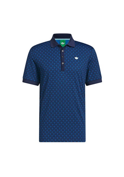 Adidas All Over Trefoıl Polo Erkek Günlük Polo Tişört Ks5762 Mavi