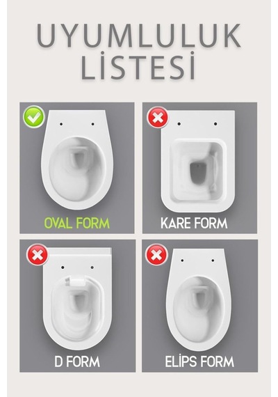 Mayaglory Herakids Çocuk Adaptörlü Klozet Kapağı, Çocuk Klozet Kapağı, Oval Klozet Taşı Uyumlu Genel