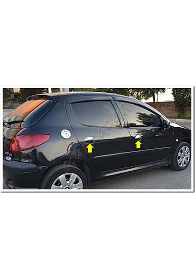 Markadan Peugeot 206 Krom Kapı Kolu 1998-2012 4 Kapı Paslanmaz  Çe