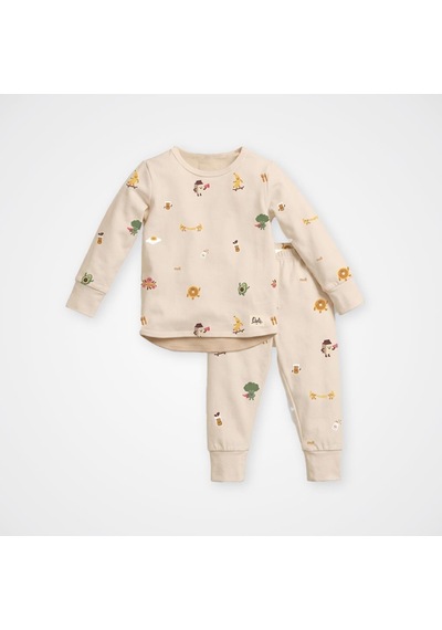 Owli Pijama Takımı 1.0 Tog Brekky Ekru