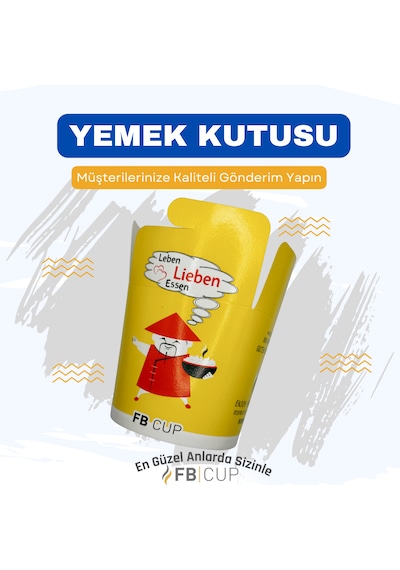 Fb Cup Food Box Sarı 26 Oz 500 Adet